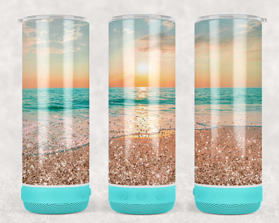 Beach Themed Bluetooth Speaker Tumbler