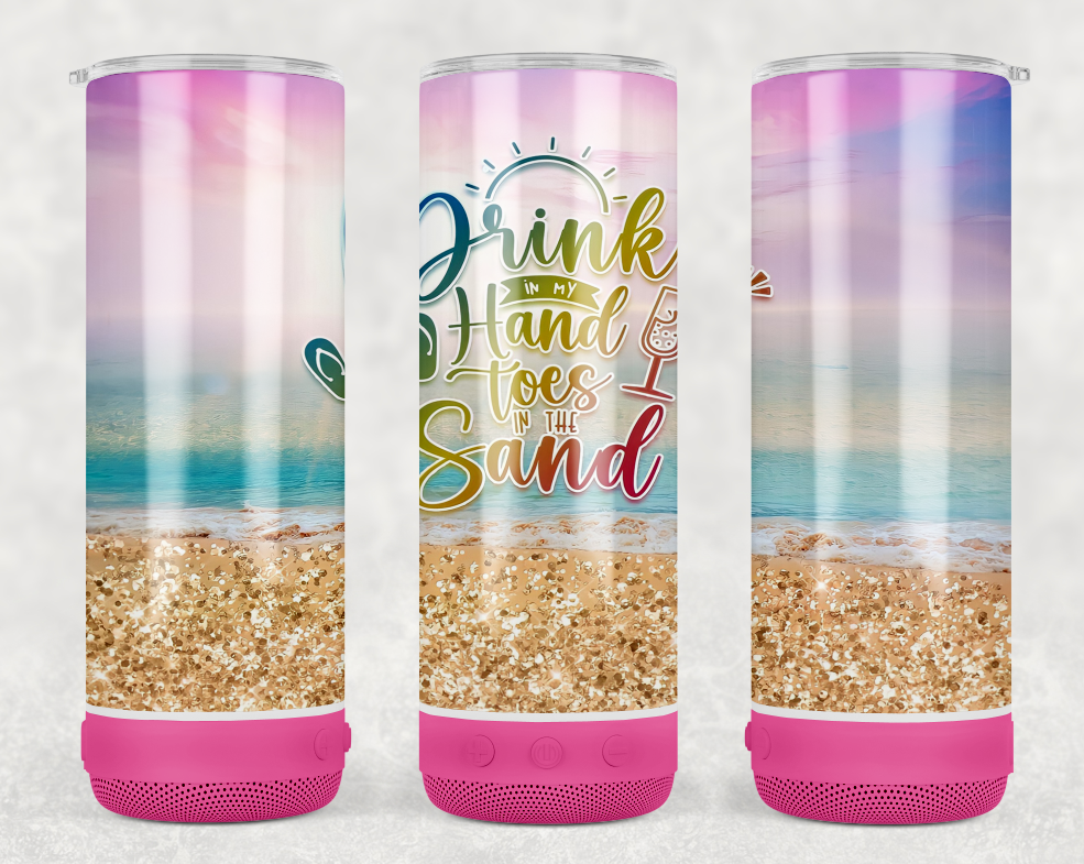 Beach Themed Bluetooth Speaker Tumbler