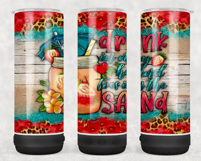 Beach Themed Bluetooth Speaker Tumbler