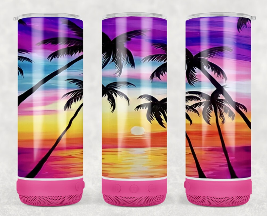 Beach Themed Bluetooth Speaker Tumbler