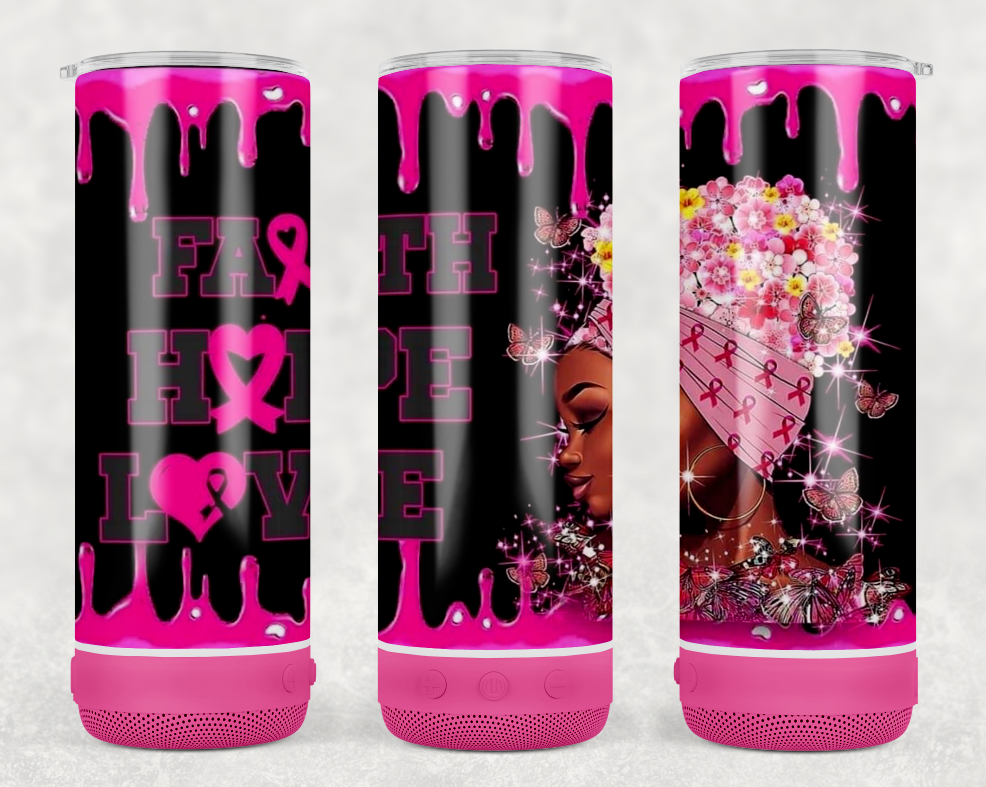 Breast Cancer Bluetooth Speaker Tumbler