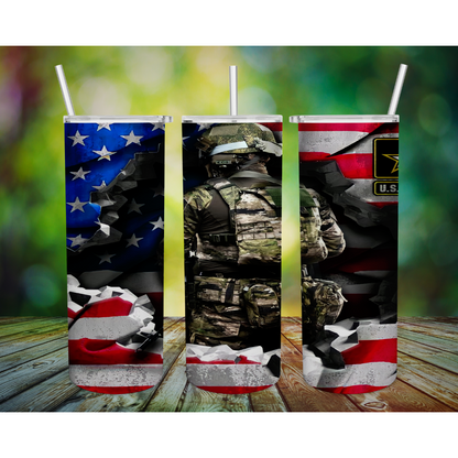 US Army, US Navy, US Marine Tumblers