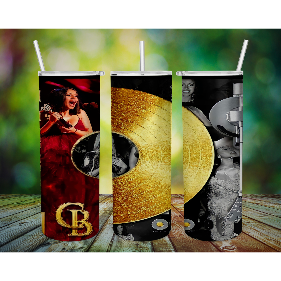 R&B Inspired Tumbler, Cardi B, Mary J Blige, Prince, Whitney Houston, Beyonce, Bad Bunny