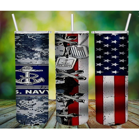 US Army, US Navy, US Marine Tumblers